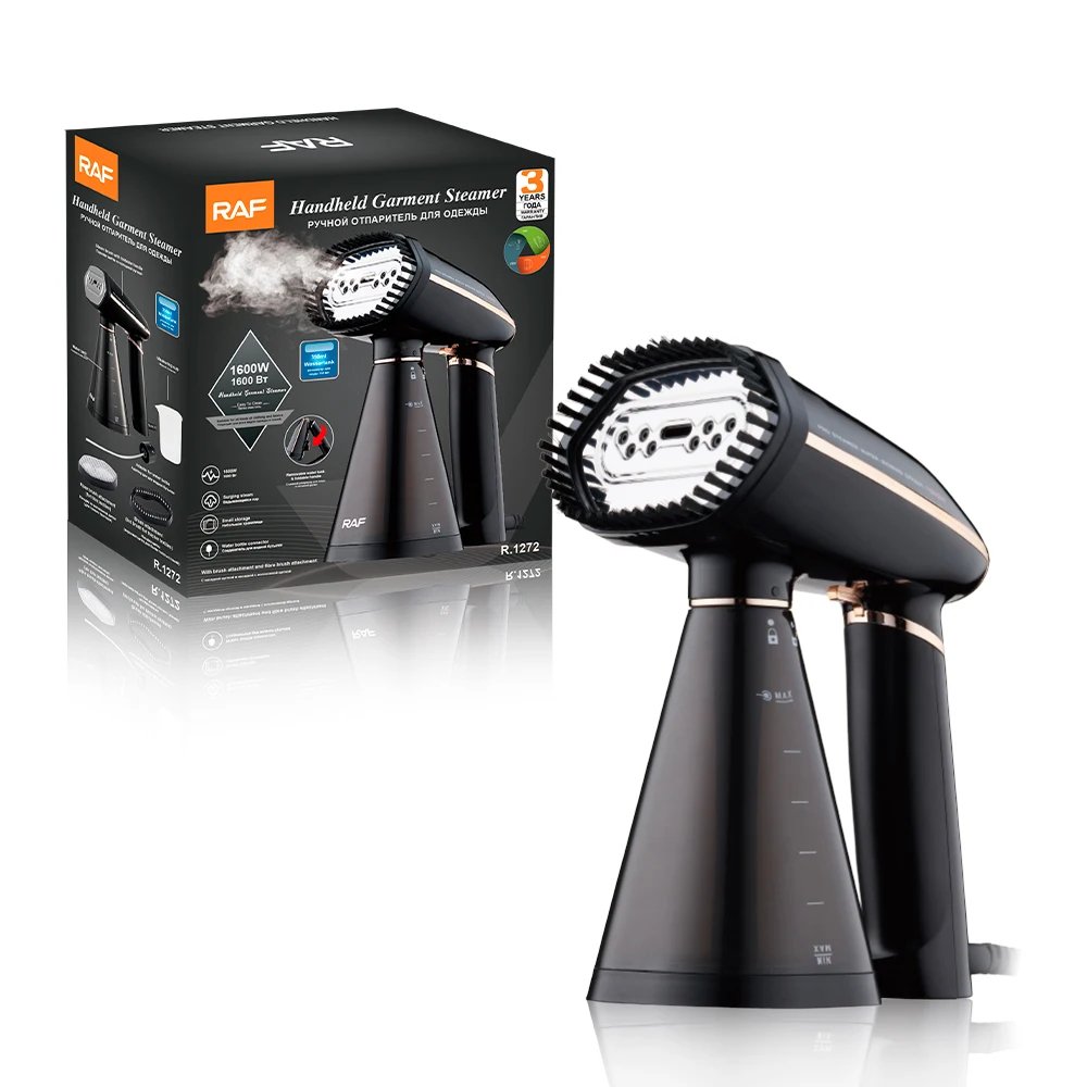 RAF Compact and Convenient Handheld Garment Steamer with Surging Steam Removable Water Tank and Foldable Handle 1
