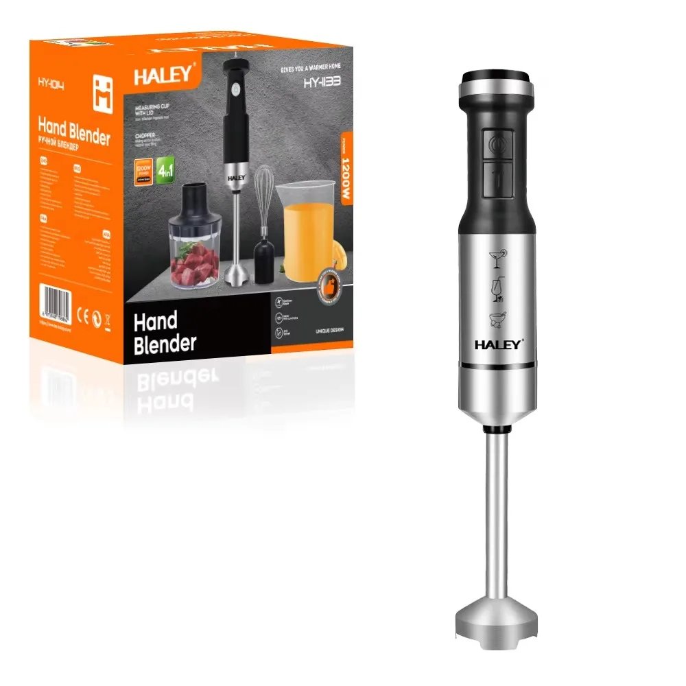 HALEY Hand Blender Variable Speed Household Electric Blender Kitchen Use Hand Blender Push Button Controls for Home 1