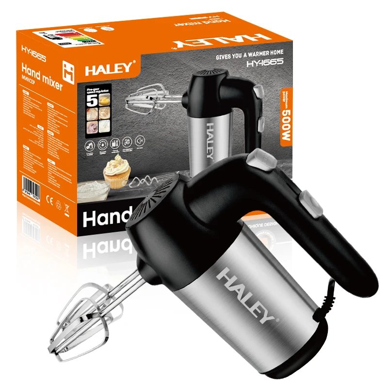 HALEY HY-1665 Stainless Steel Hand Mixer 500W 1