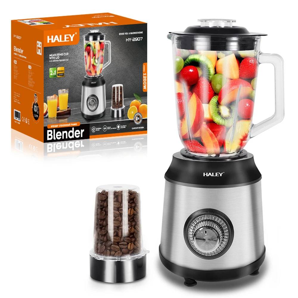 HALEY HY-2907 1200W 2-in-1 Electric Blender with Grinding Cup 1