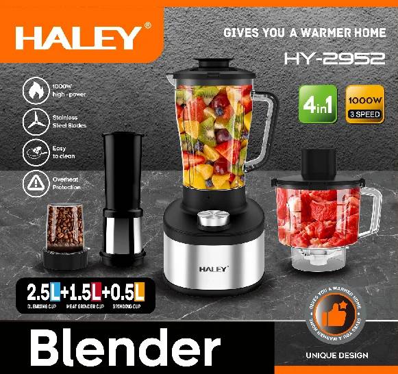 HALEY HY-2952 1000W Juicer Meat Grinder Grinding Cup 2L 1