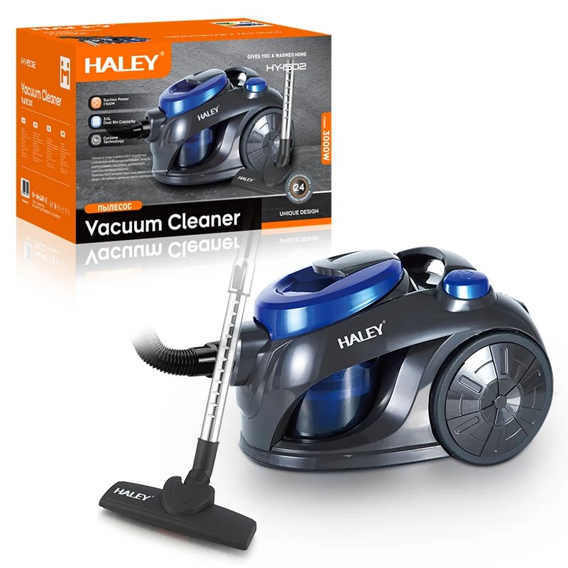 HALEY HY-1502 3000W Canister Vacuum Cyclone Bagless Auto Cord Rewinder 200+AW 1