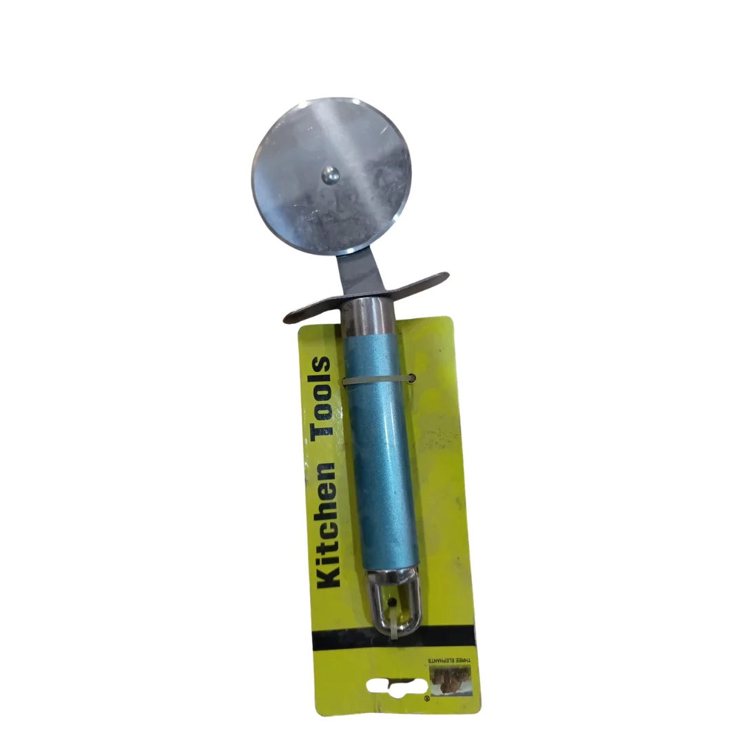 Premium Stainless Steel Pizza Cutter Wheel with Metallic Handle 1