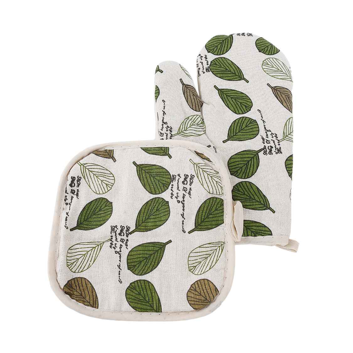 Long Fabric Heat-Resistant Oven Mitt 1