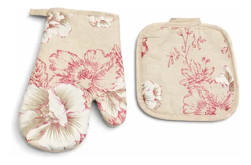 Long Fabric Heat-Resistant Oven Mitt 1