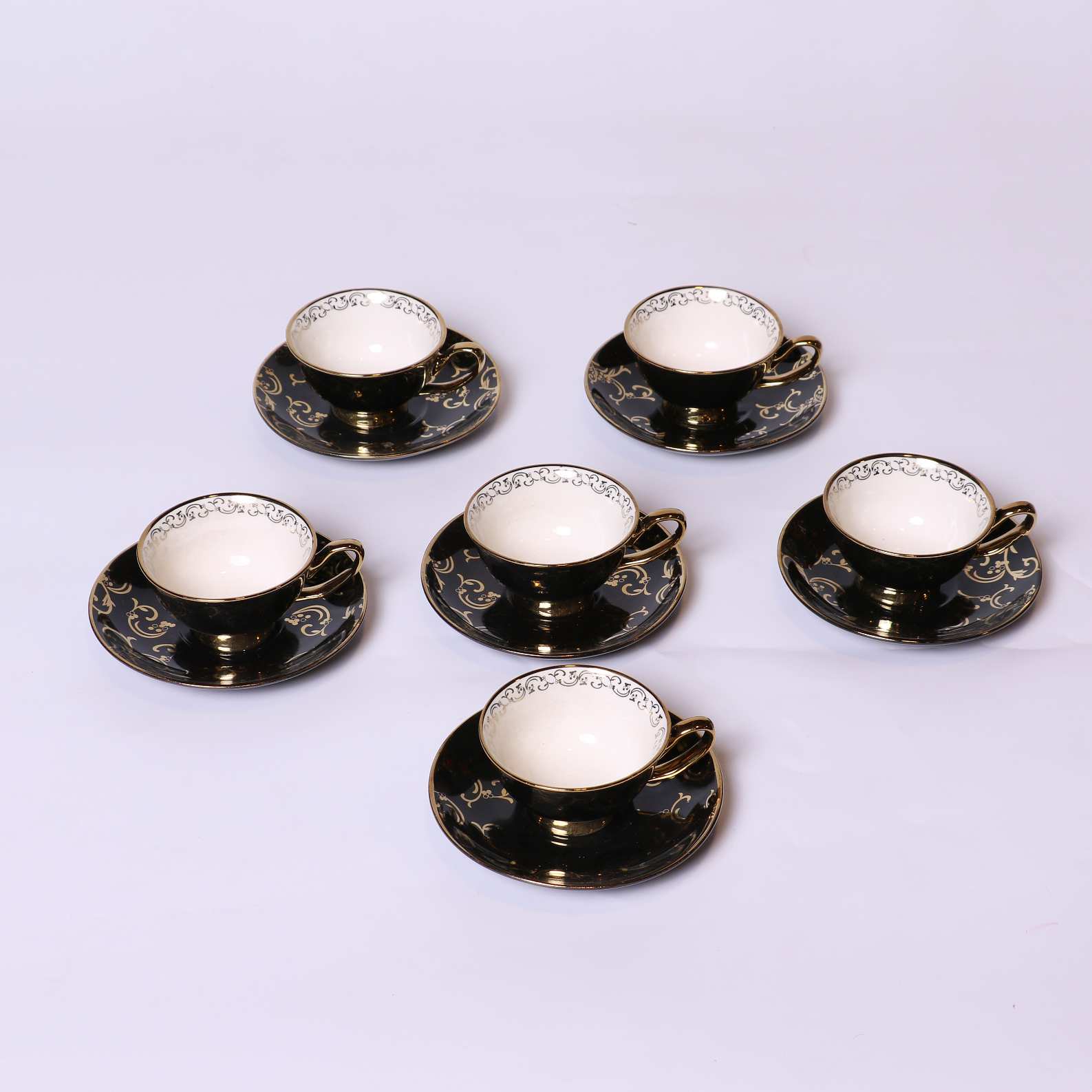 Premium 6-Piece Colorful Ceramic Coffee Cup Set 1