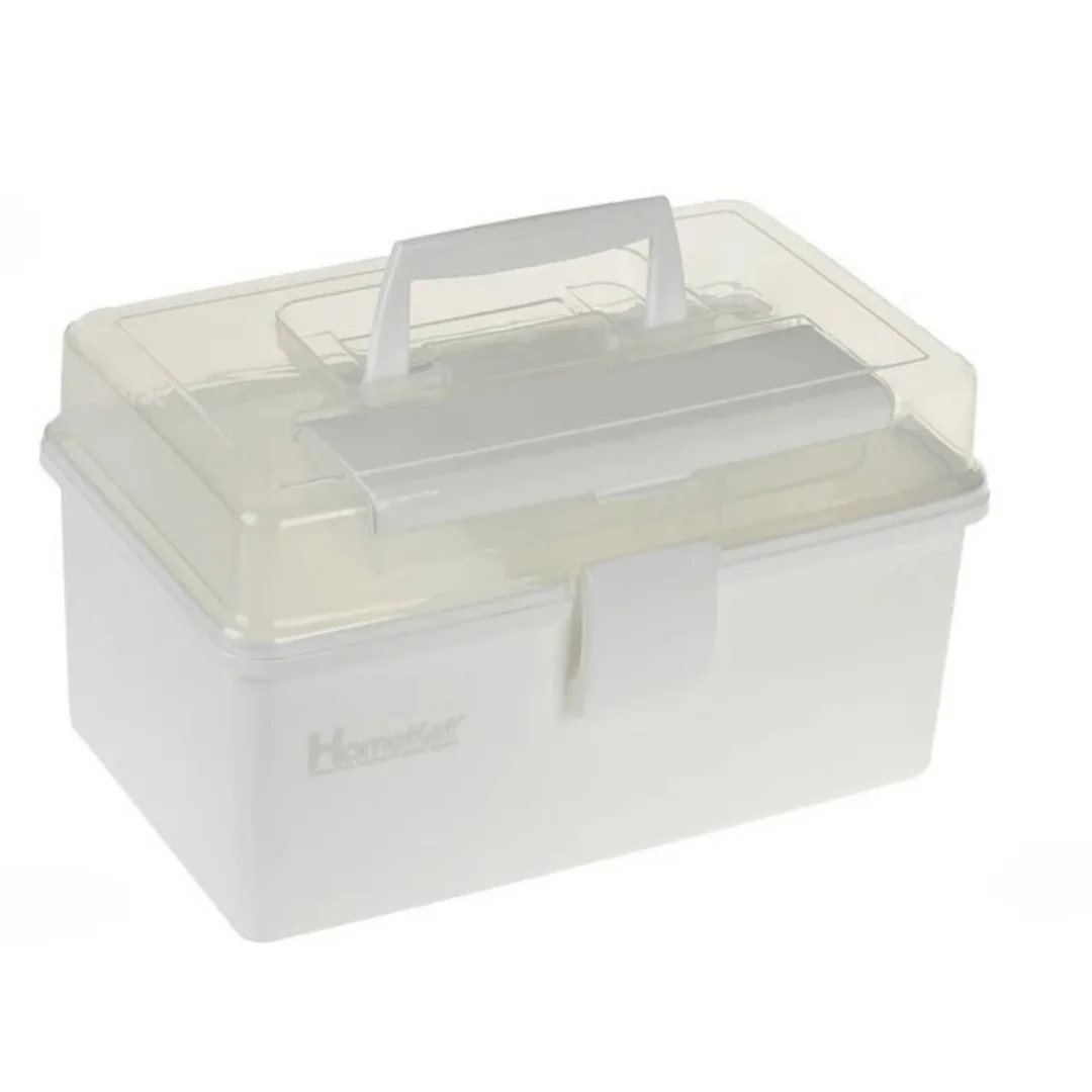 Premium Heavy-Duty Plastic Tool Box with Top Organizers 1