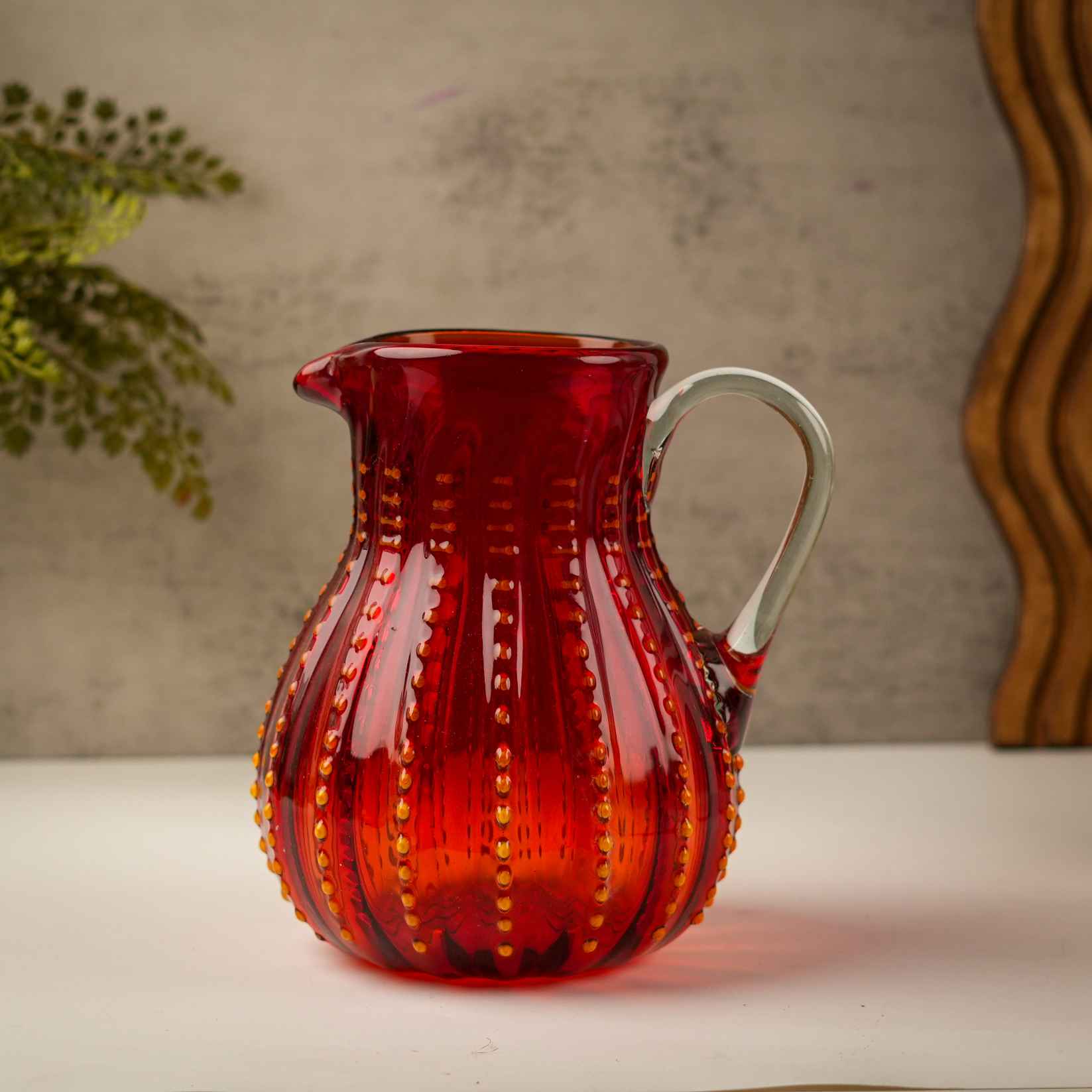 Luxury Vintage Glass Serving Pitcher 1
